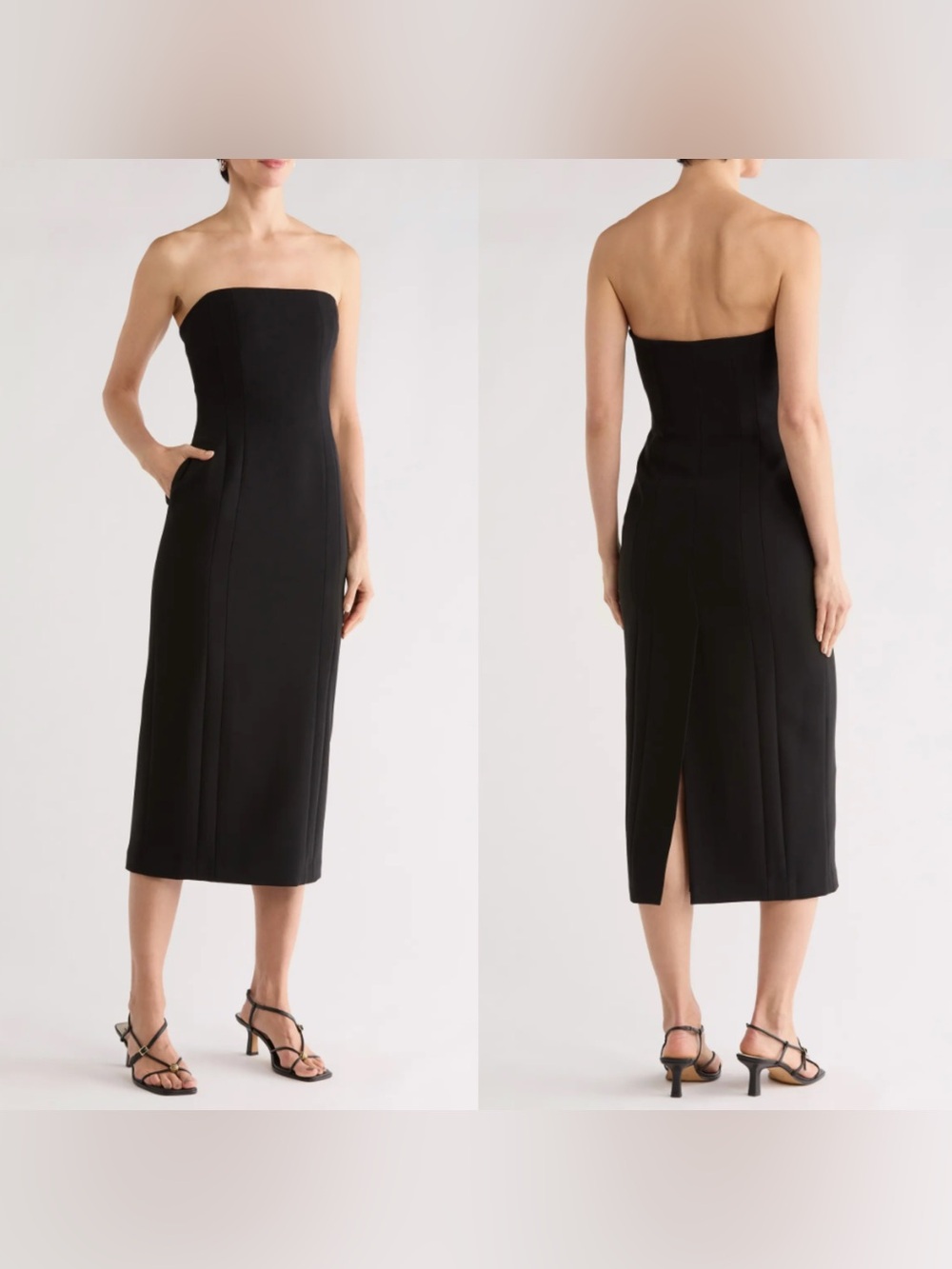 A.L.C. Elizabeth Strapless Midi Dress Black Size 10 Corset $550 NWT
